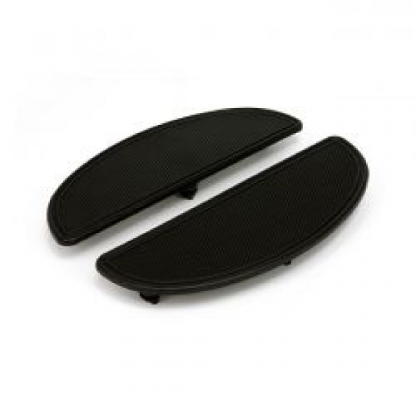 Oval floorboard pads. Knurled/Ribbed. Black